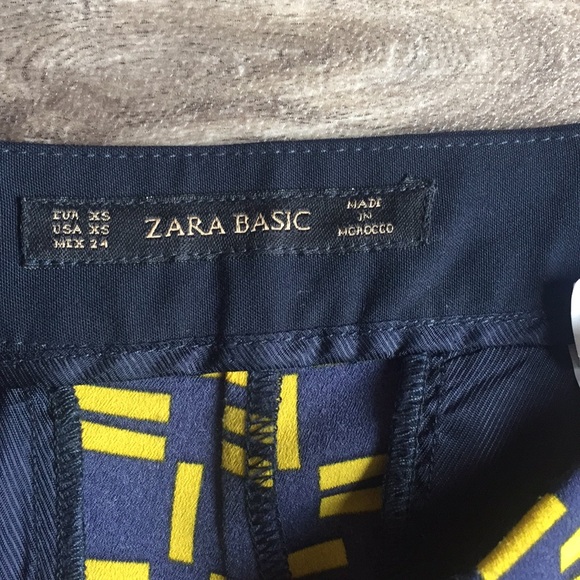 Zara Basic Geometric Print Pants Size XS - Picture 5 of 6